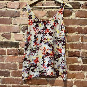 The Kooples 100% Silk Floral Tank XS Shell